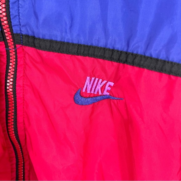 Vintage NIKE Colorblock Spellout Track Jacket Windbreaker‎ Full Zip Retro Sz LG - Picture 4 of 14